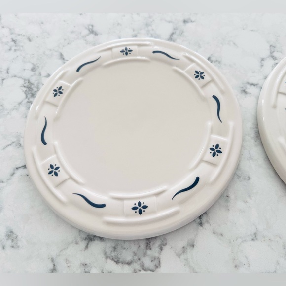 New, Longaberger Pottery Trivets, Woven Traditions Classic Blue - Picture 3 of 4